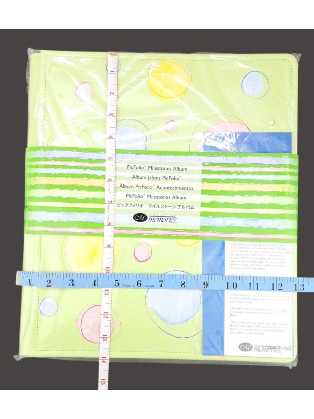 Creative Memories PicFolio Milestones Album Green Polka Dot 14x13 Photo Safe New - Picture 5 of 6
